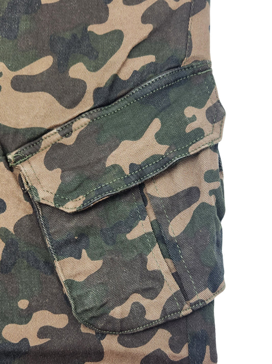 MEN'S ONE CULTURE CARGO DENIM JOGGER PANTS (GREEN CAMO)