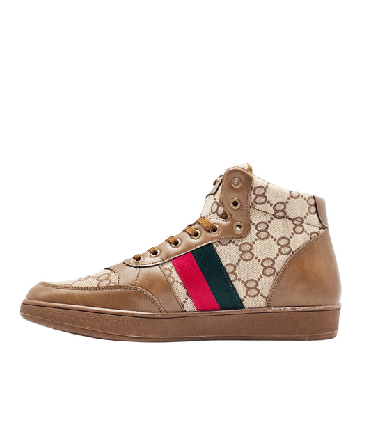 MODERNO MEN'S FANCY HIGH TOP SHOES (KHAKI)