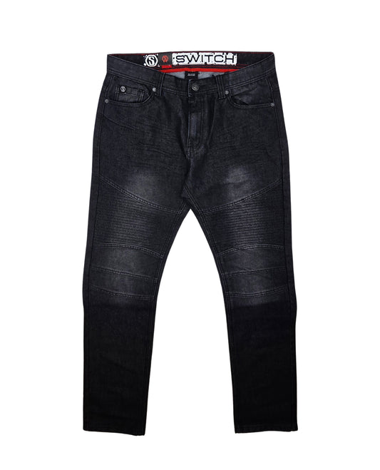MEN'S WAIST SIZE 34 JEANS/PANTS UPTO 70% OFF (FINAL SALE CLEARANCE) 34X34 DISTRESSED SLIM STRAIGHT FIT WASHED BLACK