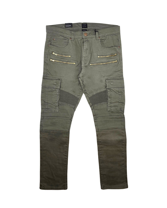 MEN'S WAIST SIZE 36 JEANS/PANTS UPTO 70% OFF (FINAL SALE CLEARANCE) 36X32 CARGO DISTRESSED SLIM FIT OLIVE