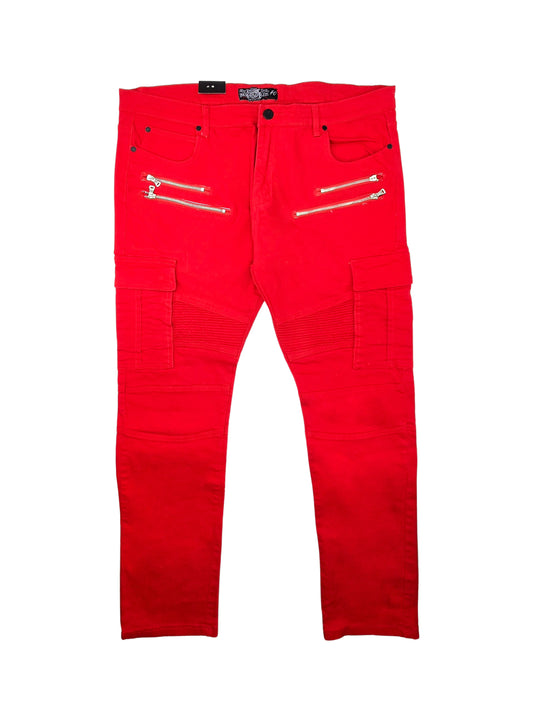 MEN'S WAIST SIZE 40 JEANS/PANTS UPTO 70% OFF (FINAL SALE CLEARANCE) 40X32 DISTRESSED SLIM FIT RED