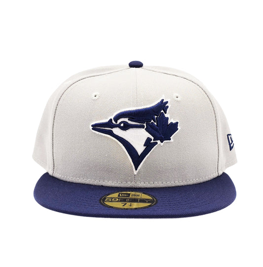 59FIFTY MEN'S MLB TORONTO BLUE JAYS GREY/NAVY BLUE FITTED HAT