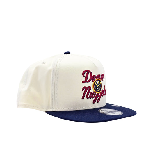 NEW ERA 9FIFTY NFL DENVER NUGGETS CREAM/NAVY SNAPBACK HAT