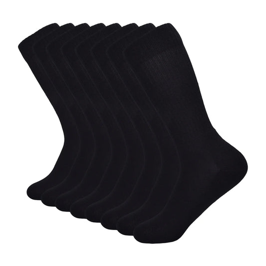 GAP MEN'S 8 PAIR LONG CREW SOCKS (BLACK)