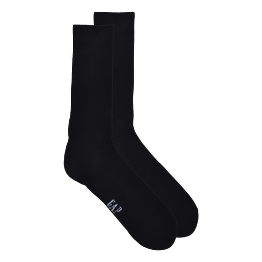 GAP MEN'S 8 PAIR LONG CREW SOCKS (BLACK)