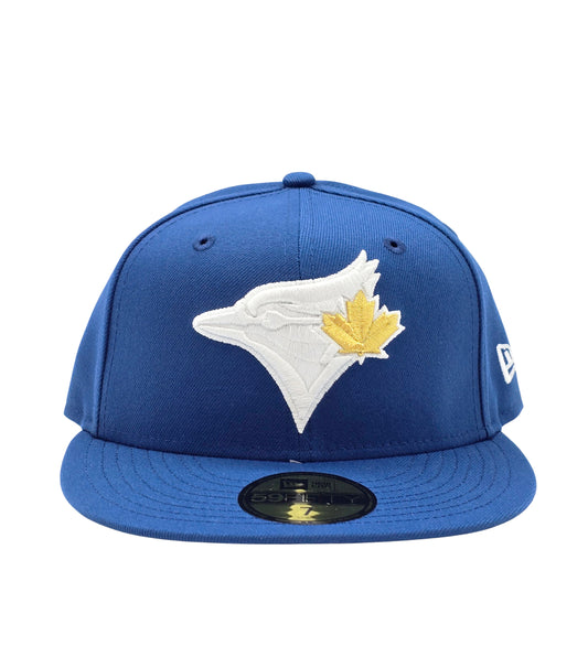 59FIFTY NEW ERA MLB TORONTO BLUE JAYS SONGBIRD BLUE WITH WHITE/GOLD LOGO FITTED HAT