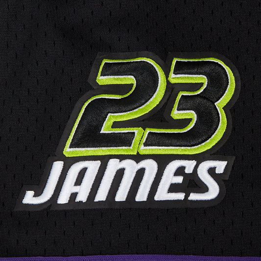 PRO STANDARD NBA LOS ANGELES LOS ANGELES LAKERS LEBRON JAMES #23 ANIMATED ACTION MESH BLACK JERSEY