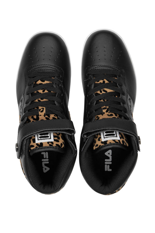 FILA WOMEN'S VULC 13 WILD HIGH TOP SHOES (BLACK/BROWN)