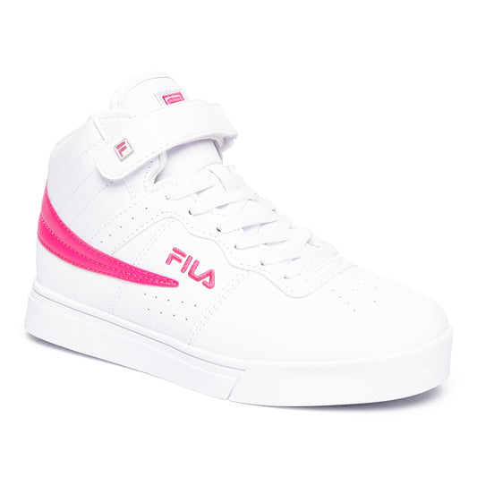 FILA WOMEN'S VULC 13 HIGH TOP SHOES (WHITE/PINK)
