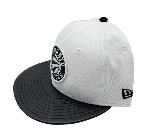 MEN'S 5950 TORONTO RAPTORS BLACK PU BRIM WHITE FITTED HAT