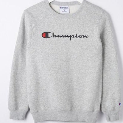 CHAMPION SCRIPT LOGO CREWNECK SWEATER