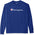 CHAMPION SCRIPT LOGO CREWNECK L/S T-SHIRTS NAVY