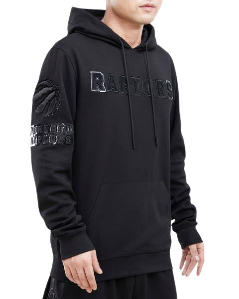 PRO STANDARD MEN'S NBA TORONTO RAPTORS ALL BLACK PULLOVER HOODIE