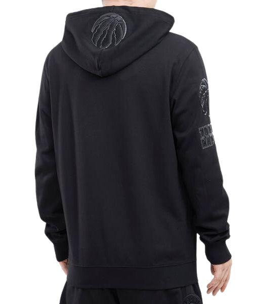 PRO STANDARD MEN'S NBA TORONTO RAPTORS ALL BLACK PULLOVER HOODIE