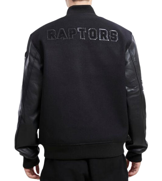 PRO STANDARD MEN'S NBA TORONTO RAPTORS ALL BLACK VARSITY JACKET