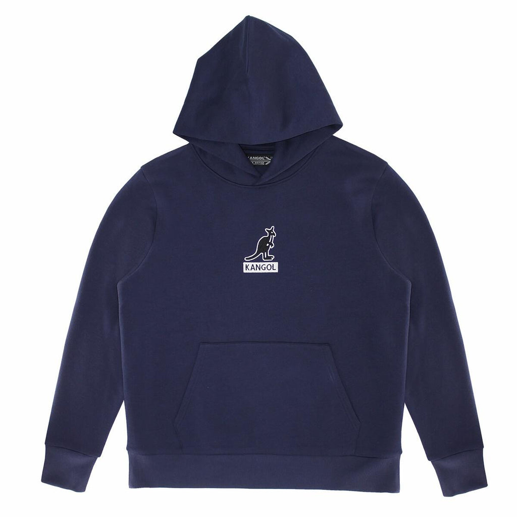 KANGOL MEN'S EMBROIDERED CLASSIC LOGO HOODIE (NAVY)