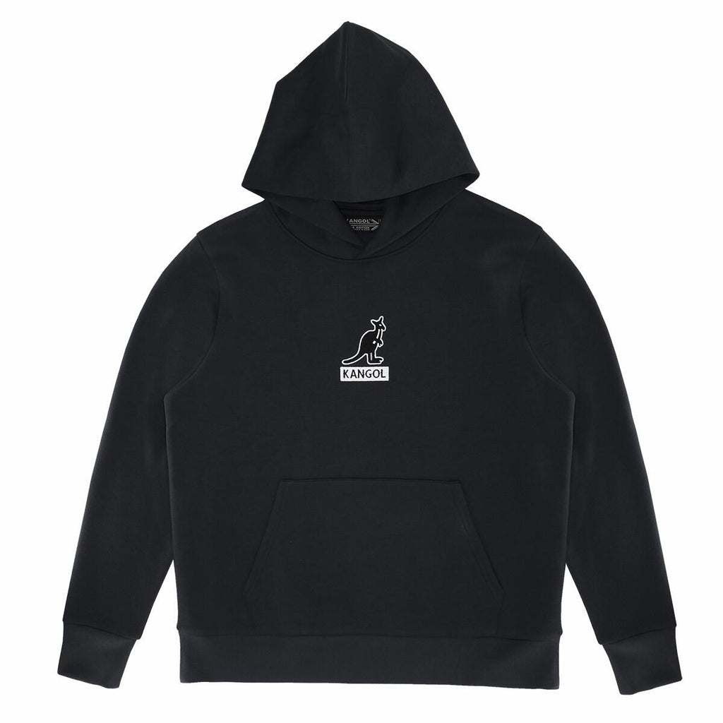 KANGOL MEN'S EMBROIDERED CLASSIC LOGO HOODIE (BLACK)