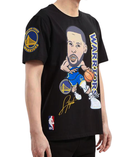 PRO STANDARD NBA GOLDEN STATE WARRIORS STEPH CURRY #30 DRIVE MEN'S BLACK T-SHIRT