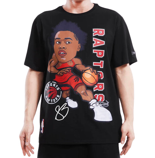 PRO STANDARD NBA TORONTO RAPTORS SCOTTIE BARNES #4 DRIVE MEN'S BLACK T-SHIRT