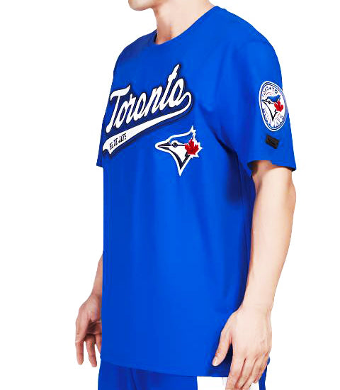 PRO STANDARD MLB TORONTO BLUE JAYS SCRIPT TAIL MEN'S ROYAL BLUE T-SHIRT