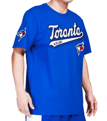 PRO STANDARD MLB TORONTO BLUE JAYS SCRIPT TAIL MEN'S ROYAL BLUE T-SHIRT