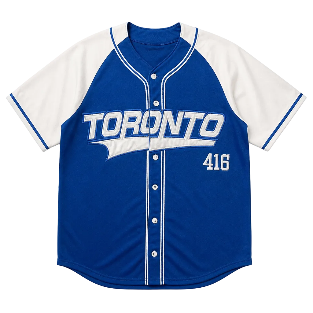 TORONTO 416 JERSEY EMBROIDERED WITH PATCH (ROYAL BLUE/WHITE)