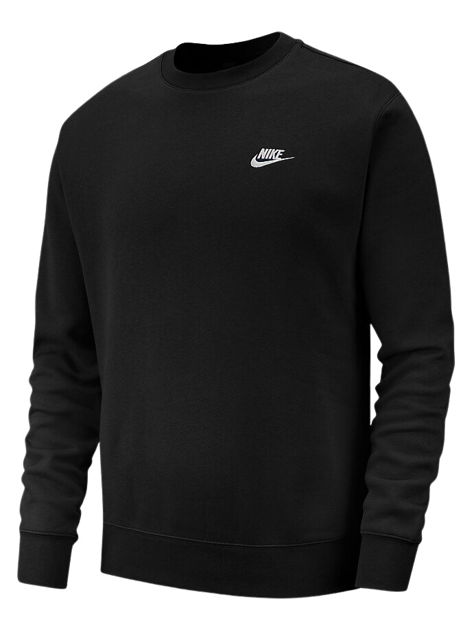 NIKE SCRIPT LOGO EMBROIDED CREWNECK SWEATER (BLACK)