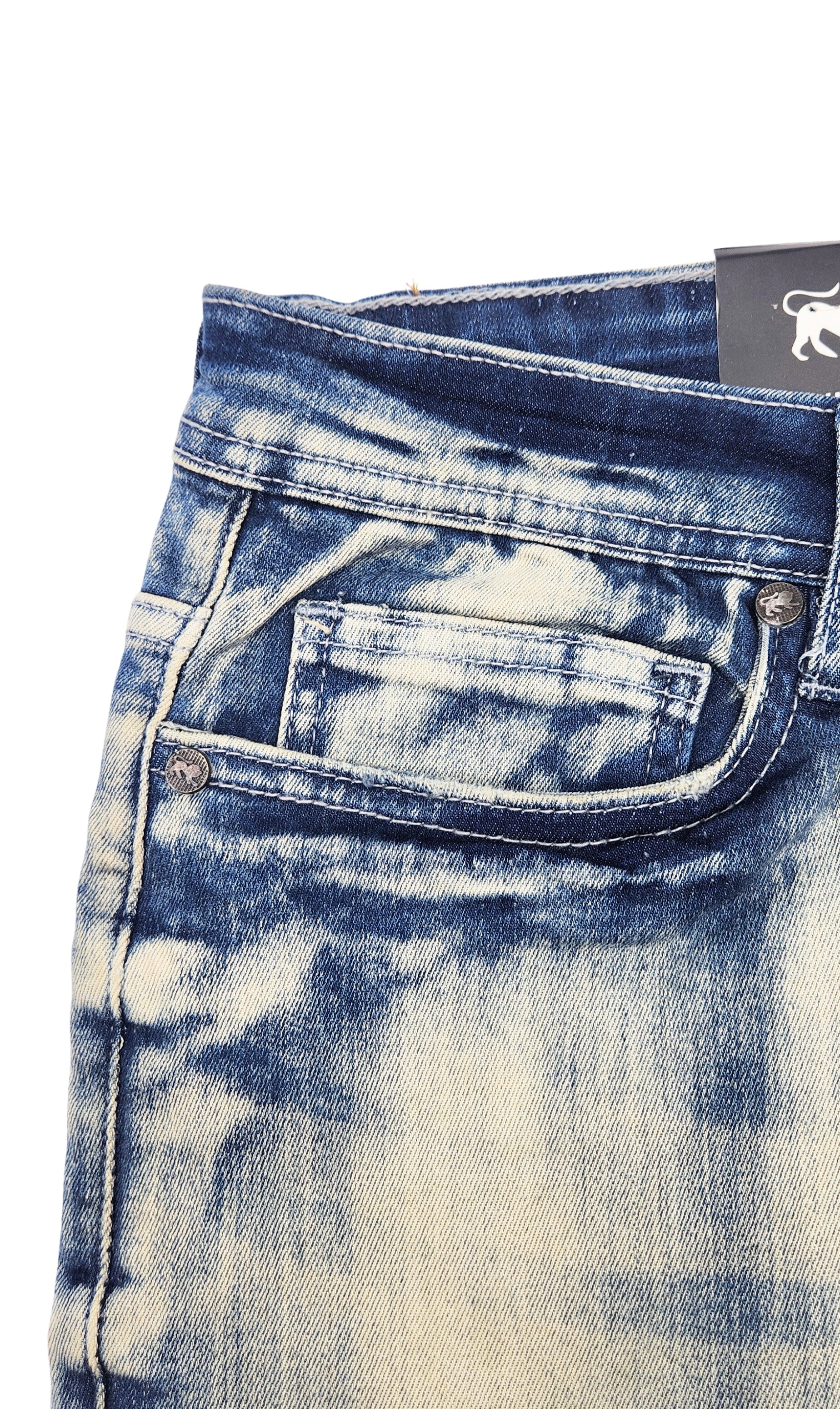 MEN'S ONE CULTURE 2-TONE SLIM FIT BLUE JEANS