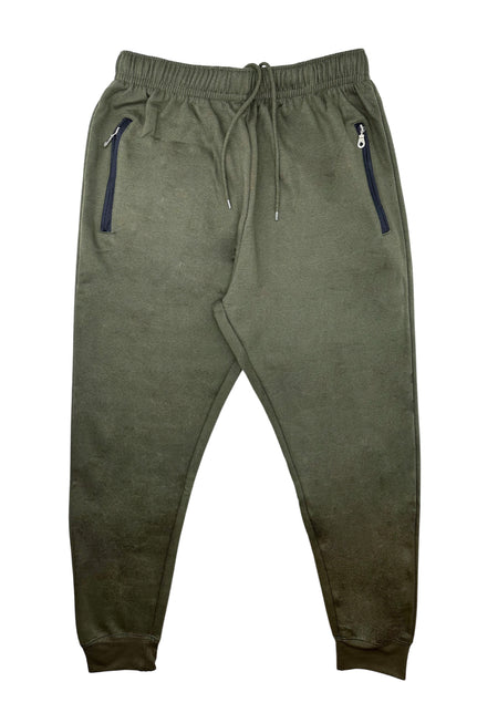 MEN'S FLEECE JOGGER WITH ZIPPER POCKETS (OLIVE)