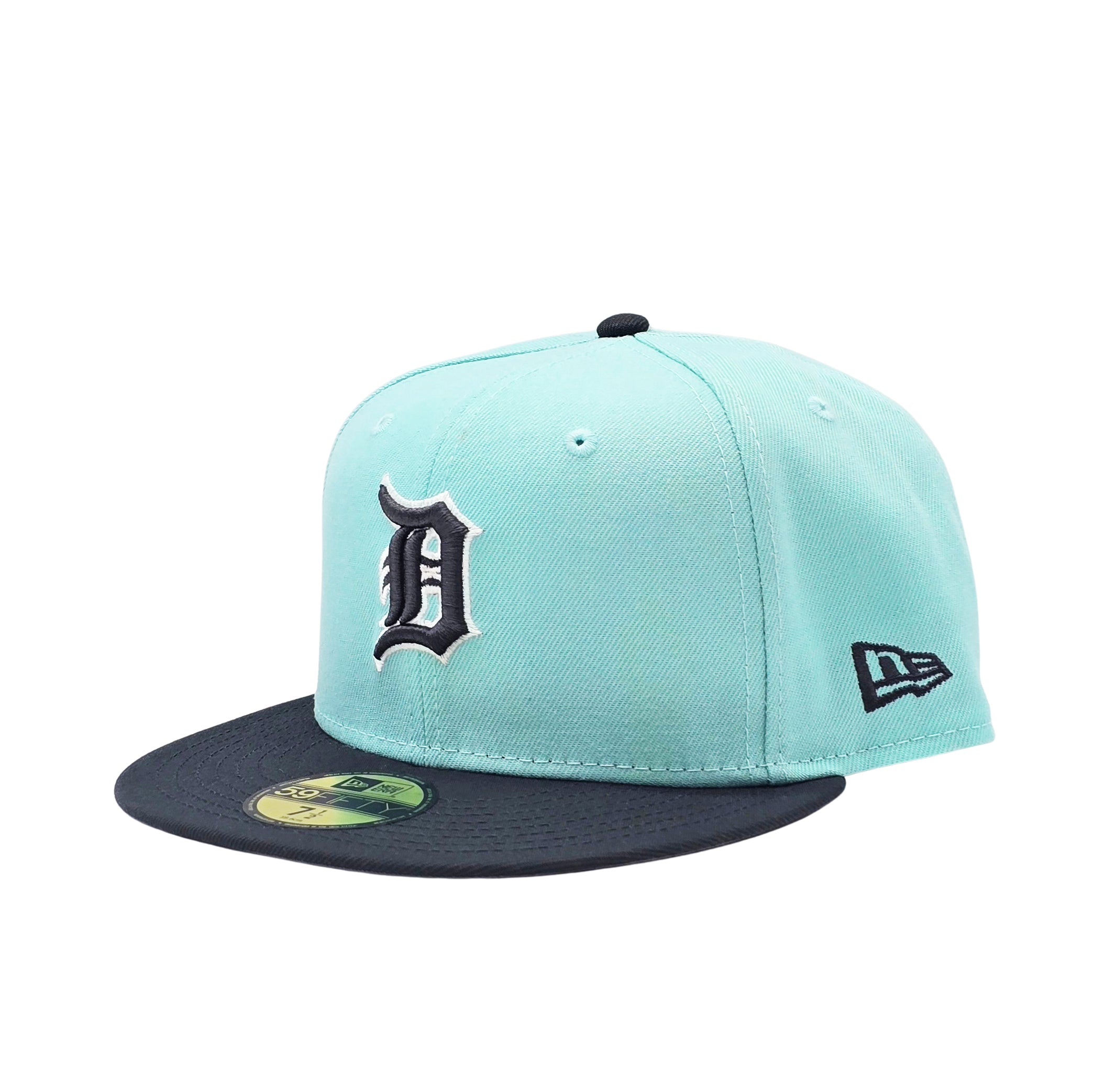 NEW ERA 59FIFTY MEN'S DETROIT TIGERS TEAL/BLACK FITTED HAT
