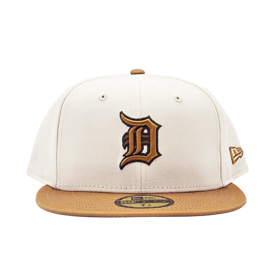 NEW ERA 59FIFTY MEN'S DETROIT TIGERS CREAM/BROWN FITTED HAT