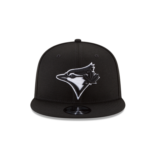 MEN'S NEW ERA MLB 9FIFTY TORONTO BLUE JAYS BLACK & WHITE SNAPBACK HAT