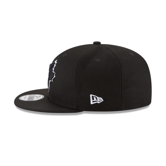 MEN'S NEW ERA MLB 9FIFTY TORONTO BLUE JAYS BLACK & WHITE SNAPBACK HAT