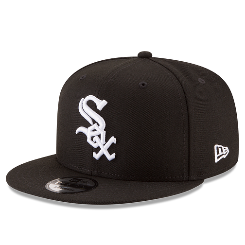 MEN'S NEW ERA MLB 9FIFTY CHICAGO WHITE SOX BLACK & WHITE OTC SNAPBACK HAT