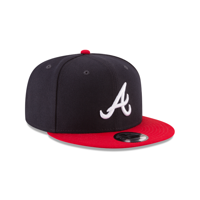MEN'S NEW ERA MLB 9FIFTY ATLANTA BRAVES NAVY BLUE & RED SNAPBACK HAT