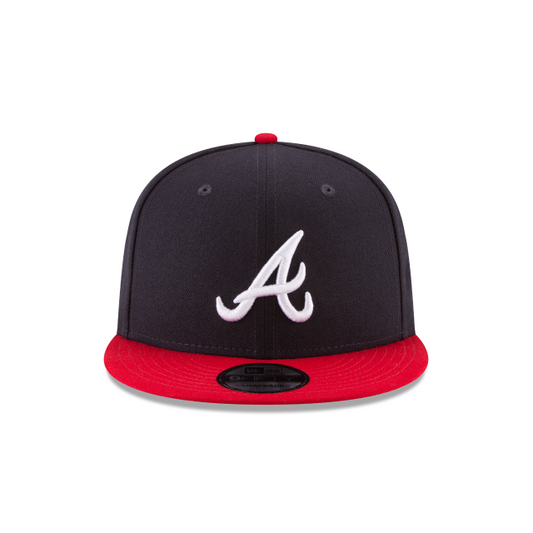 MEN'S NEW ERA MLB 9FIFTY ATLANTA BRAVES NAVY BLUE & RED SNAPBACK HAT