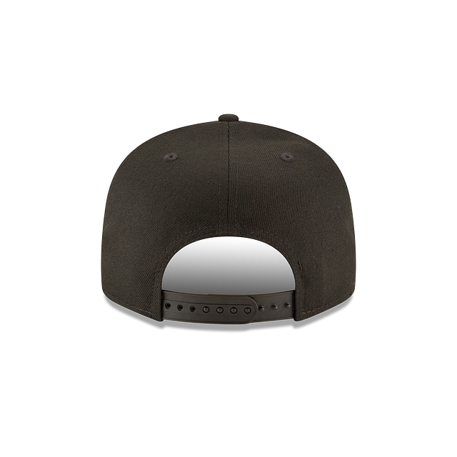 MEN'S NEW ERA MLB 9FIFTY ATLANTA BRAVES ALL BLACK SNAPBACK HAT