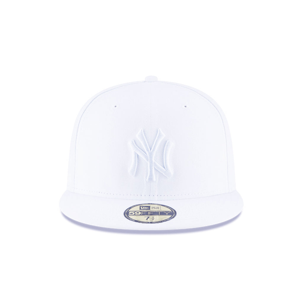 59FIFTY MEN'S MLB NEW YORK YANKEES ALL WHITE FITTED HAT
