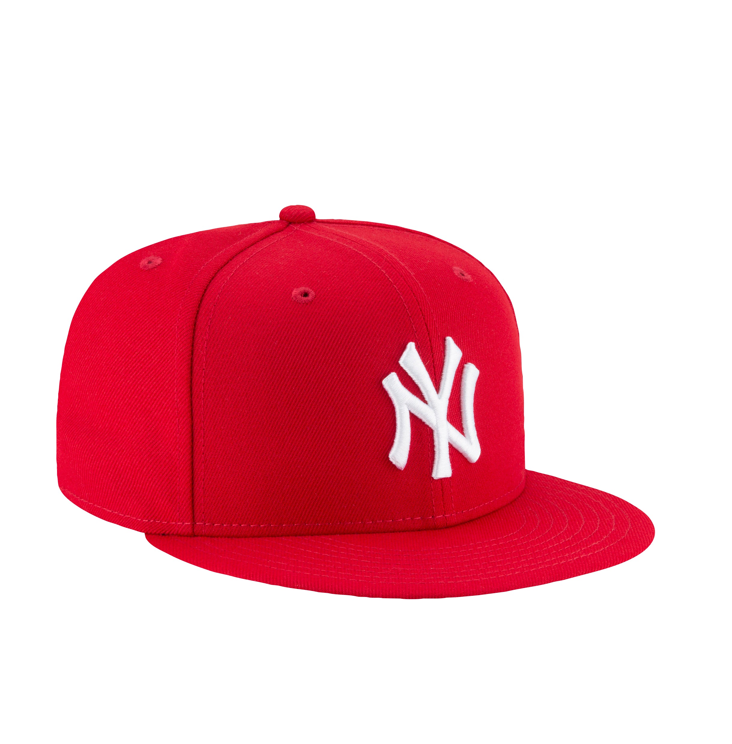 5950 YANKEES WHITE ON RED FITTED HAT