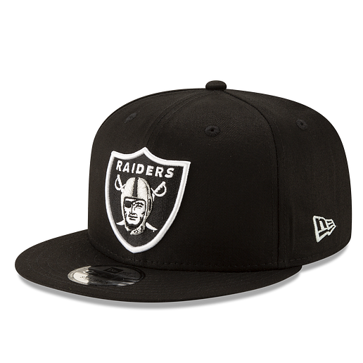 MEN'S NEW ERA NFL LAS VEGAS RAIDERS 9FIFTY BLACK & WHITE SNAPBACK HAT