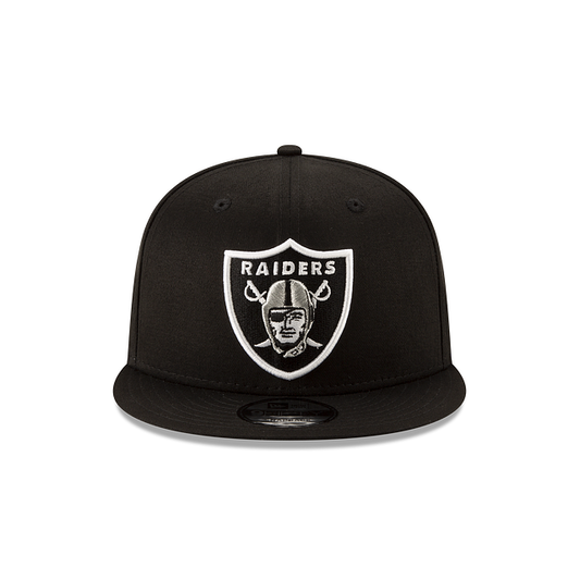 MEN'S NEW ERA NFL LAS VEGAS RAIDERS 9FIFTY BLACK & WHITE SNAPBACK HAT