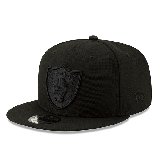 MEN'S NEW ERA NFL LAS VEGAS RAIDERS 9FIFTY ALL BLACK SNAPBACK HAT
