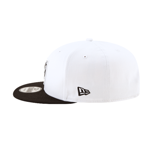 MEN'S NEW ERA NFL LAS VEGAS RAIDERS 9FIFTY WHITE & BLACK 2 TONE SNAPBACK HAT