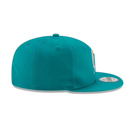 MEN'S NEW ERA NFL MIAMI DOLPHINS THROWBACK LOGO 9FIFTY TEAL SNAPBACK HAT