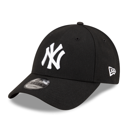 MEN'S NEW ERA MLB THE LEAGUE 9FORTY NEW YORK YANKEES BLACK & WHITE VELCRO ADJUSTABLE CAP