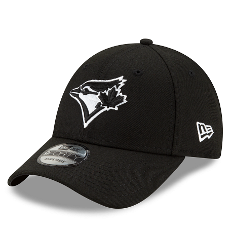 MEN'S NEW ERA MLB THE LEAGUE 9FORTY TORONTO BLUE JAYS BLACK & WHITE VELCRO ADJUSTABLE CAP