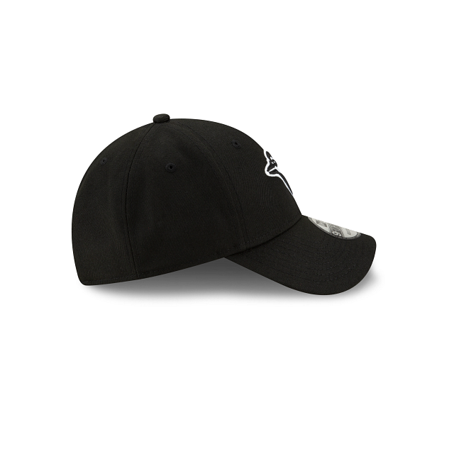MEN'S NEW ERA MLB THE LEAGUE 9FORTY TORONTO BLUE JAYS BLACK & WHITE VELCRO ADJUSTABLE CAP
