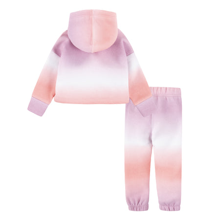 NIKE INFANT GIRLS PRINTED CLUB FLEECE JOGGERS SET (PINK SIZE 12M-24M)