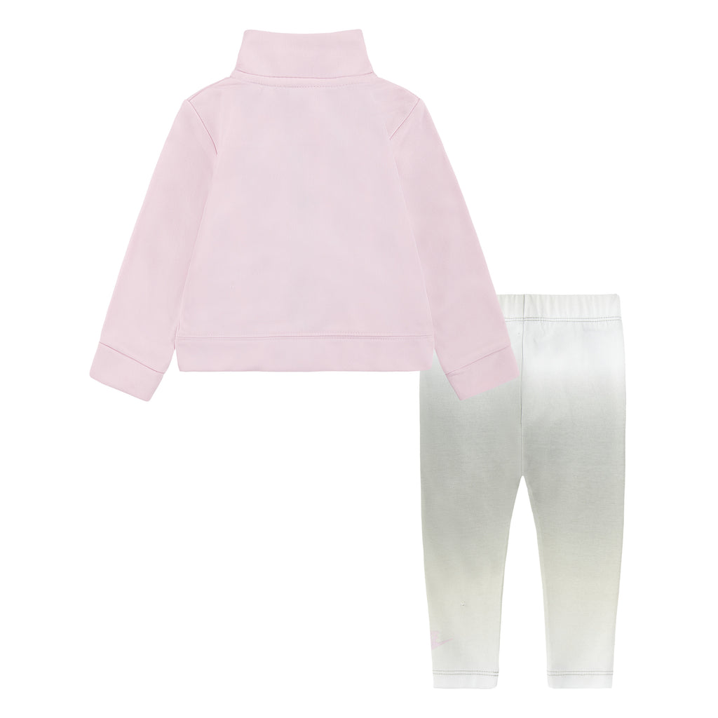 NIKE INFANT GIRLS TRICOT JACKET AND LEGGINGS SET (PINK/GREY SIZE 12M-24M)