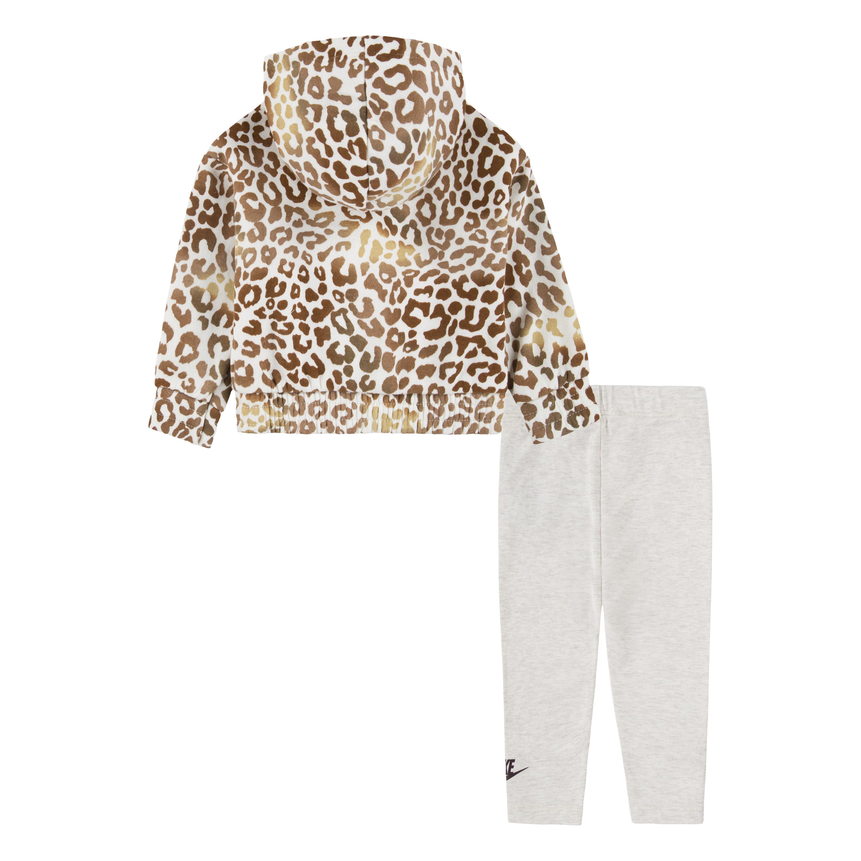 NIKE INFANT GIRLS HALF-ZIP HOODIE AND LEGGING SET (IVORY SIZES 12-24M)